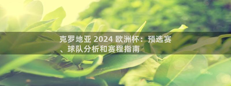 欧洲杯下单平台|克罗地亚 2024 欧洲杯：预选赛
、球队分析和赛程指南